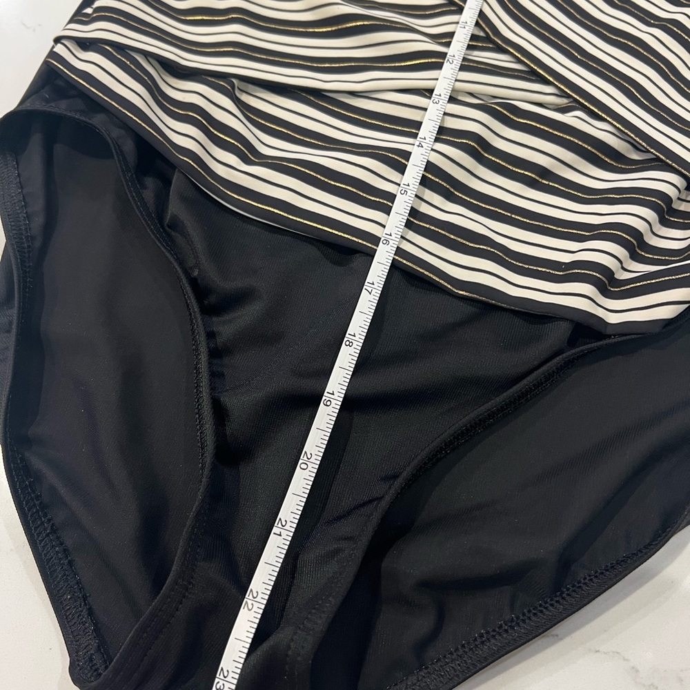 Miraclesuit Black and White Strapless One-Piece Swimsuit - Picture 11 of 14